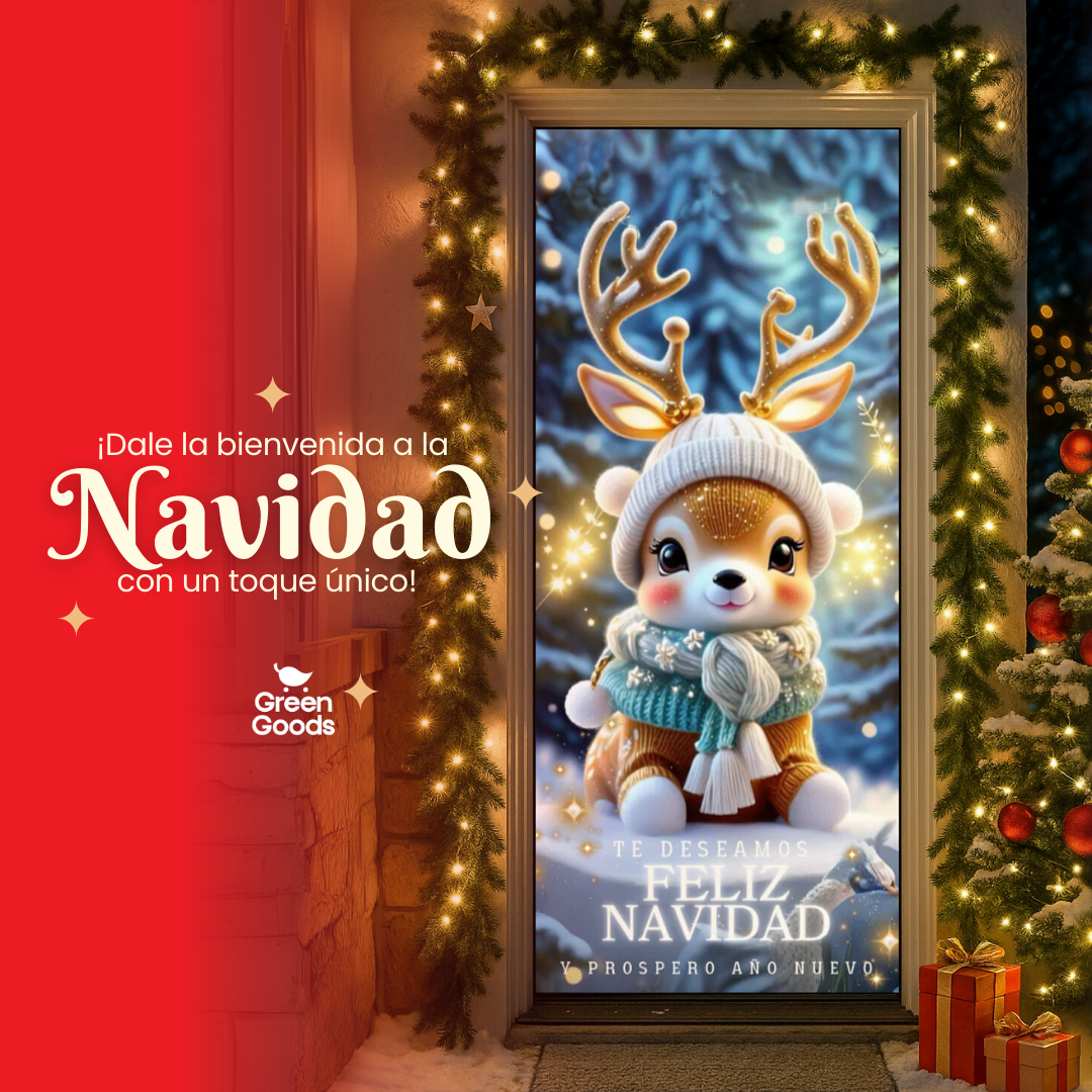 🎄 ¡La Navidad Llega a Tu Puerta! Funda Navideña 100% Decorativa y Funcional