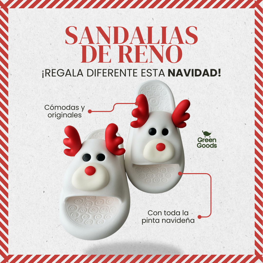 🦌 Sandalias de Reno, cómodas y divertidas 🎁