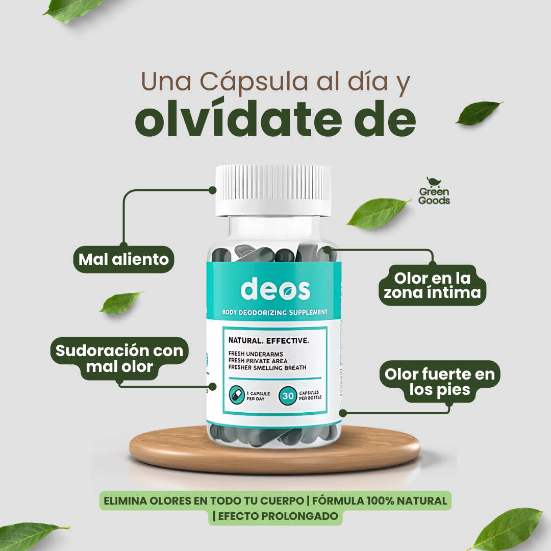 Deos-Elimina el mal olor corporal desde adentro