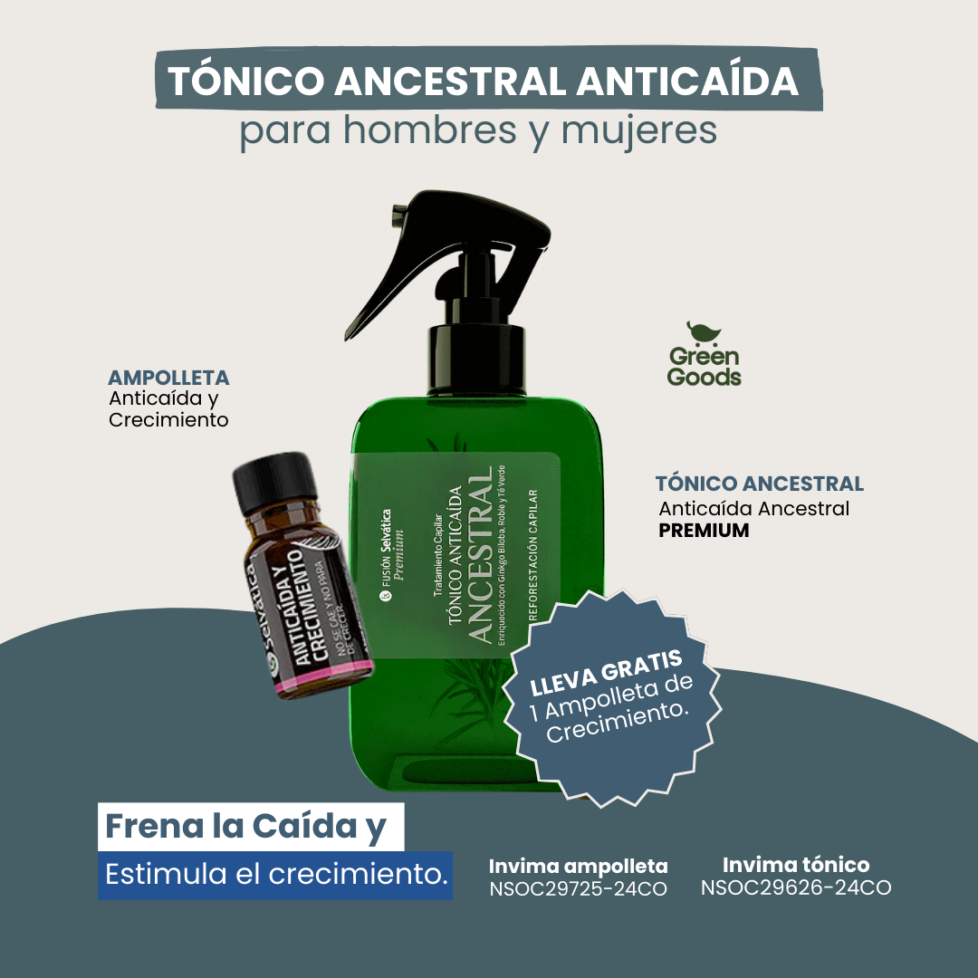 Tónico Ancestral Anticaída Hombres y Mujeres-¡Ampolleta Crecimiento de Regalo! 🎁