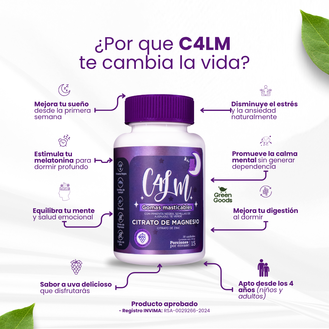 C4LM | Gomitas para Dormir Mejor y Despertar Renovado
