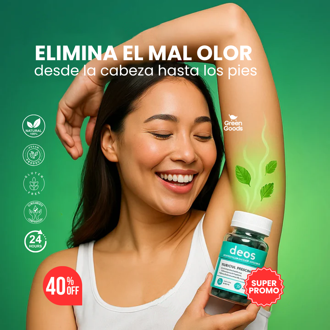 Deos-Elimina el mal olor corporal desde adentro