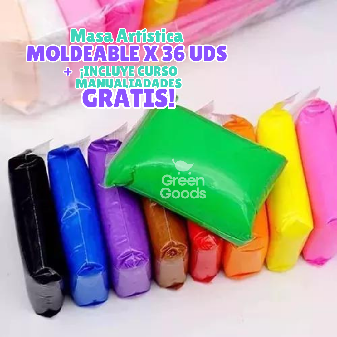 Masa Artística Moldeable x 36 uds.+ CURSO MANUALIDADES GRATIS 🤩