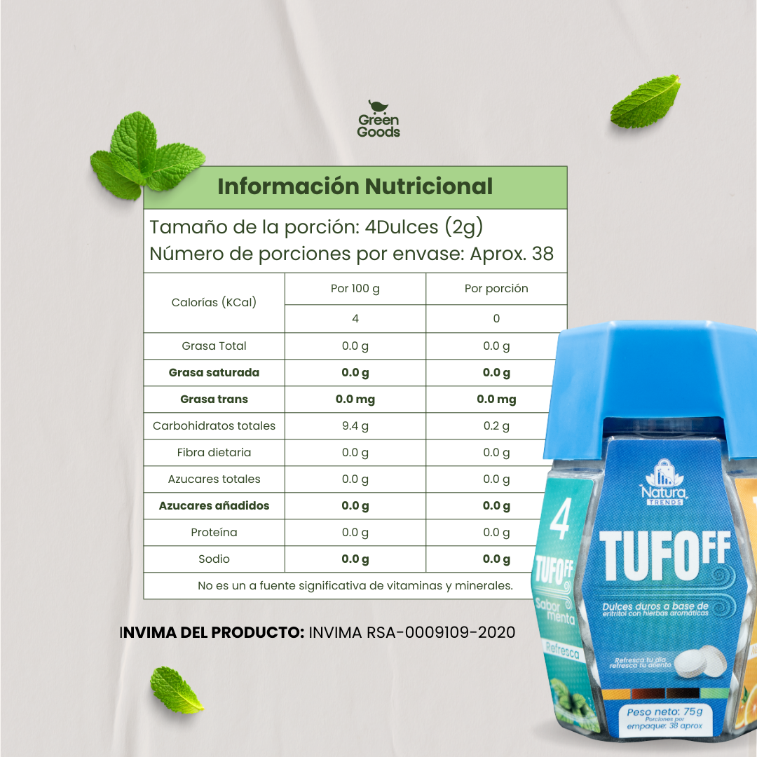 TUFOff® – El dulce sin azúcar que elimina el mal aliento en minutos.