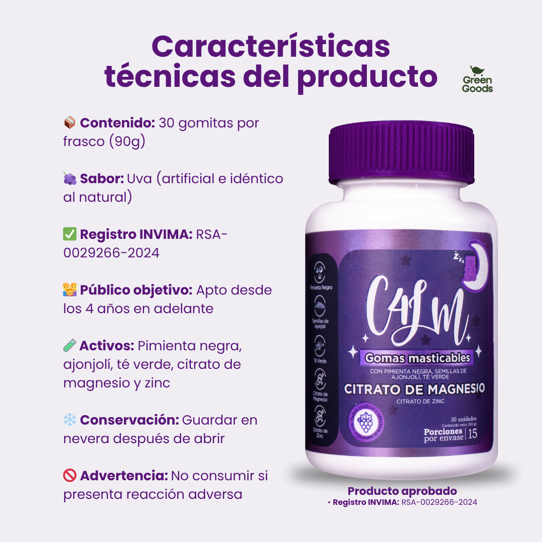 C4LM | Gomitas para Dormir Mejor y Despertar Renovado