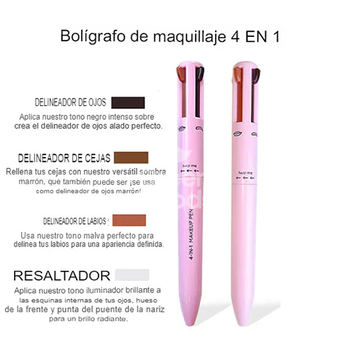 LÁPIZ MAQUILLAJE 4 EN 1 + CURSO VIRTUAL DE MAQUILLAJE GRATIS 🤩