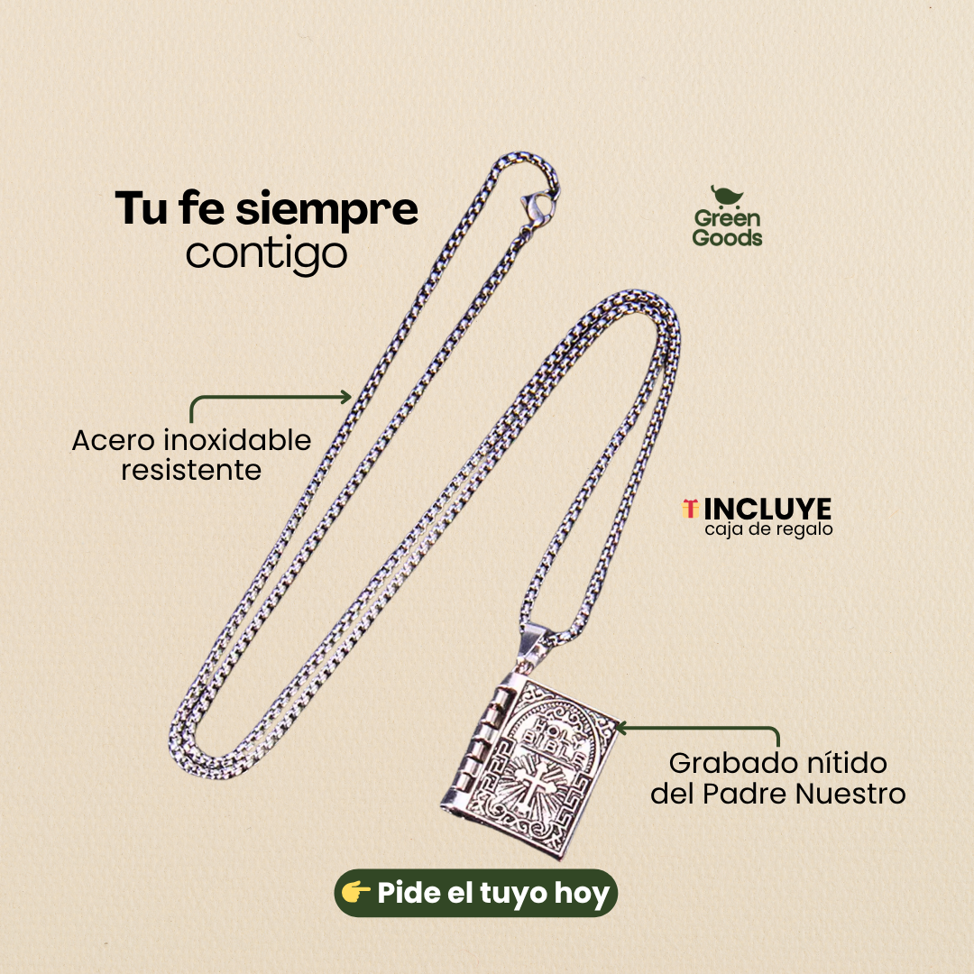 Collar Grabado con El Padre Nuestro – Lleva tu Fé siempre contigo