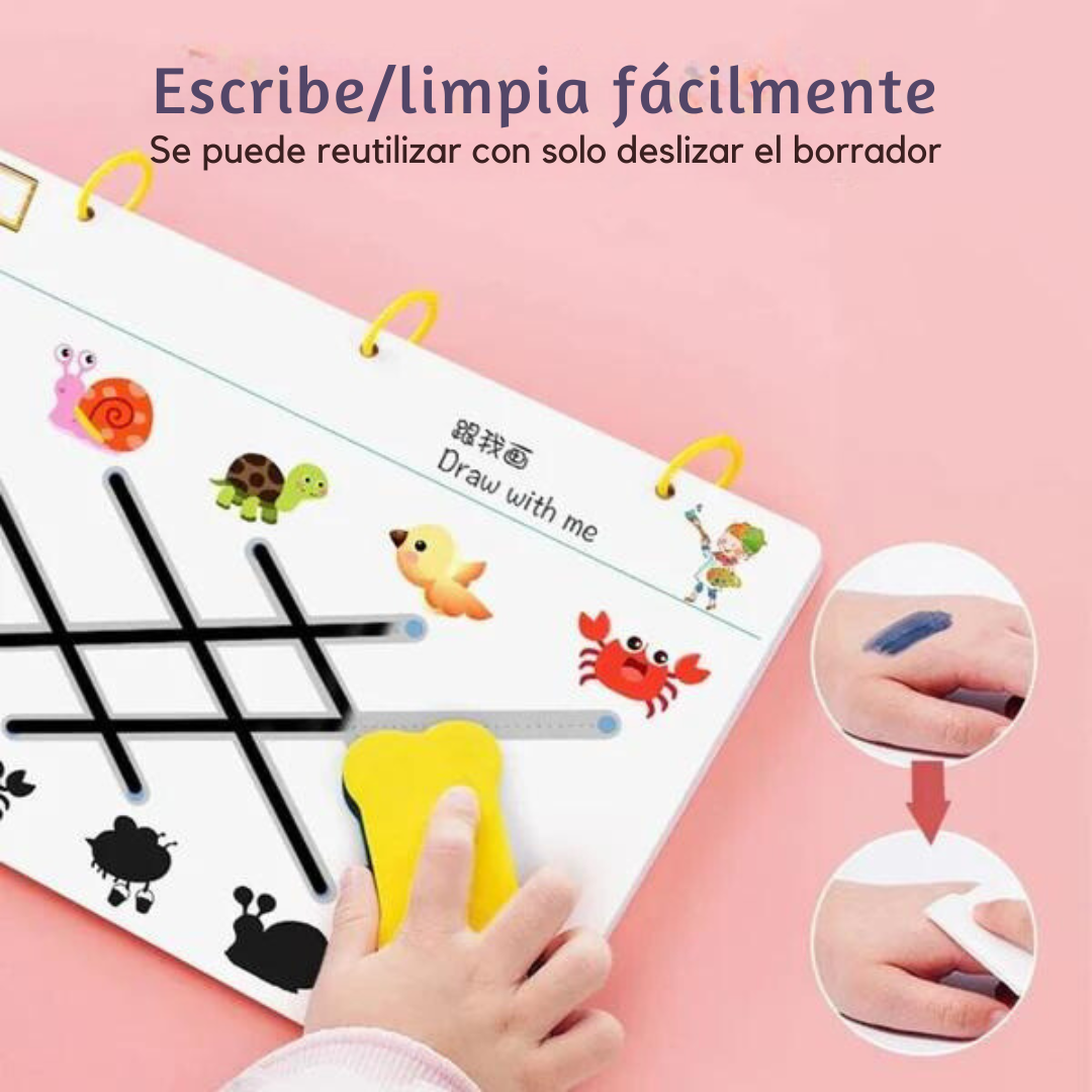 Libro de trazos y caligrafía - Diversión y aprendizaje 🤩