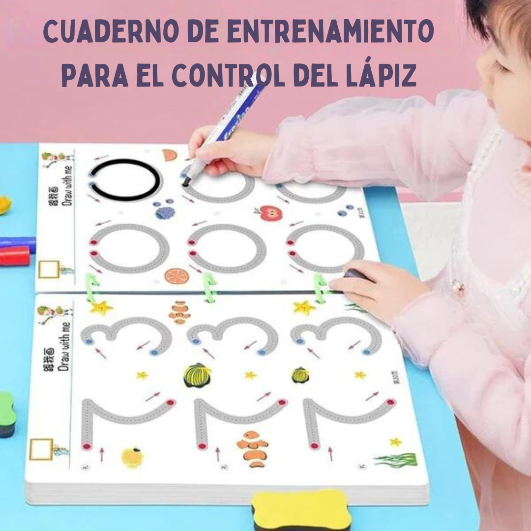 Libro de trazos y caligrafía - Diversión y aprendizaje 🤩