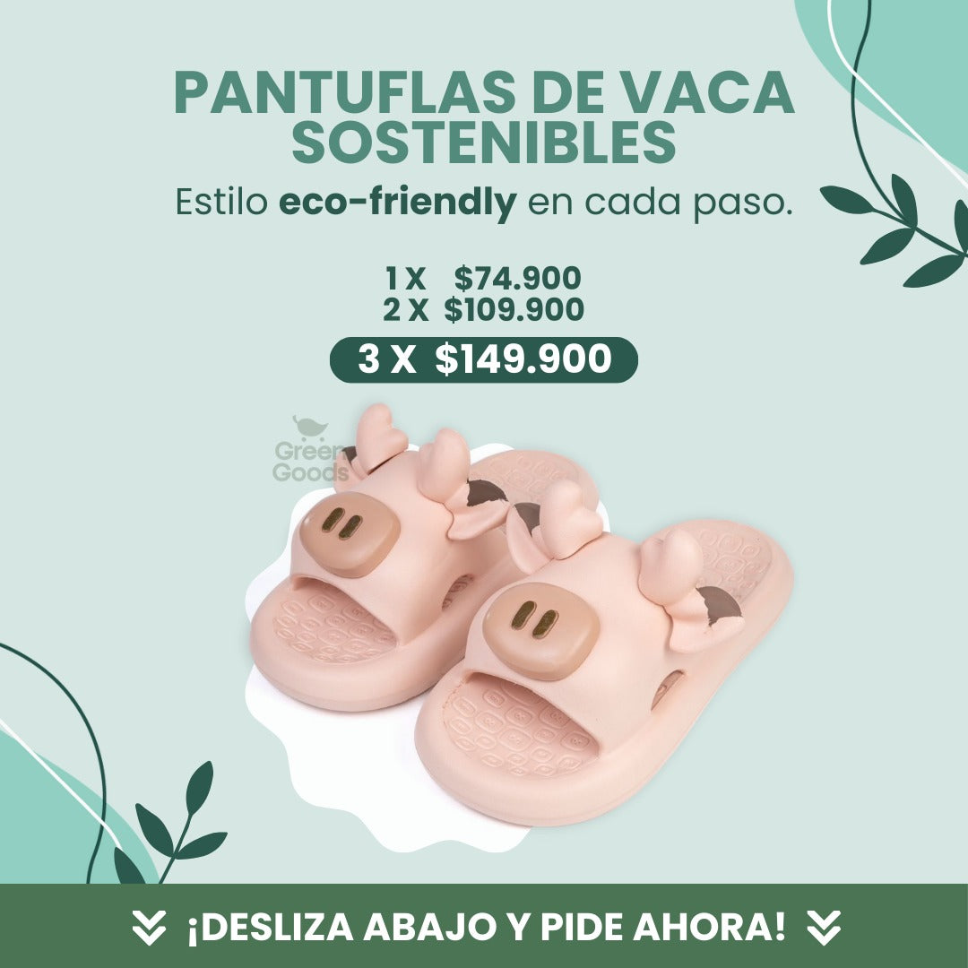 PANTUFLAS VAQUITA 🐮🩴- TUS PIES LAS AMARÁN 😍