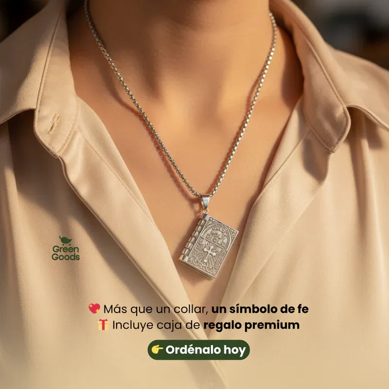 Collar Biblia-Grabado con El Padre Nuestro