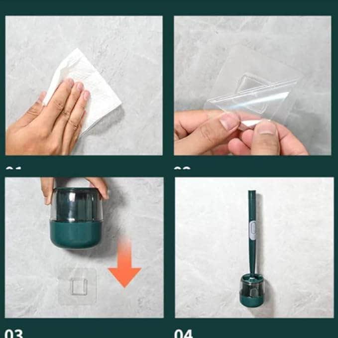 Tienda encarGO! Hogar BubbleBrush: Cepillo limpiador de inodoros con dispensador de jabón