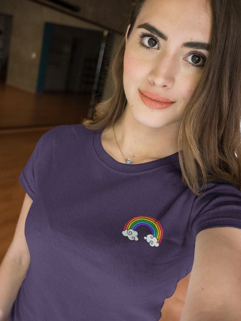 WonderNut Camisetas WonderNut para mujer - Rainbow
