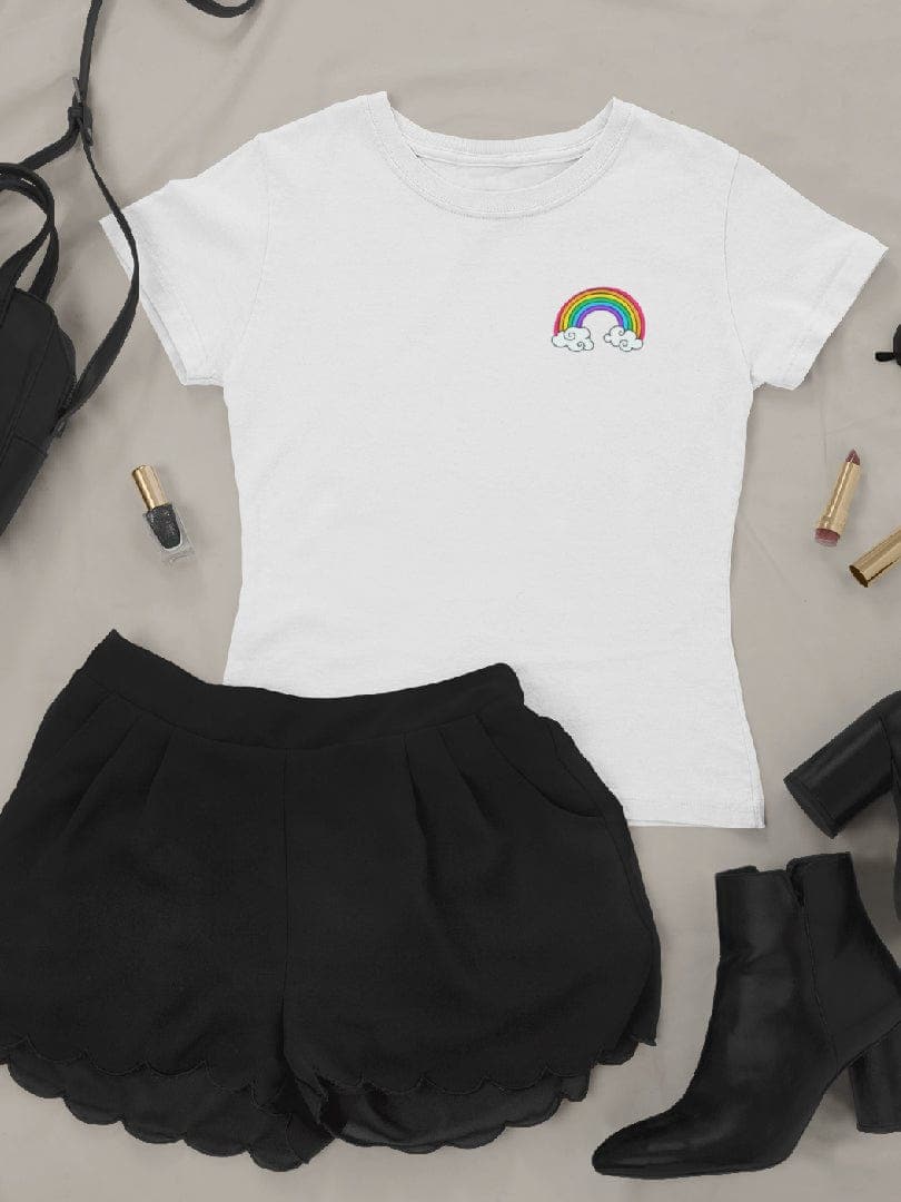 WonderNut Manga Normal / Crudo / S/M Camisetas WonderNut para mujer - Rainbow