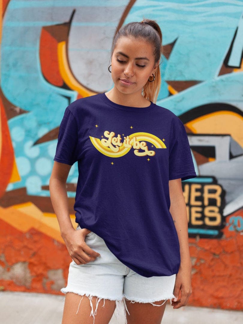 WonderNut Oversize / Azul Oscuro / S/M Camisetas WonderNut para mujer - Let It Be