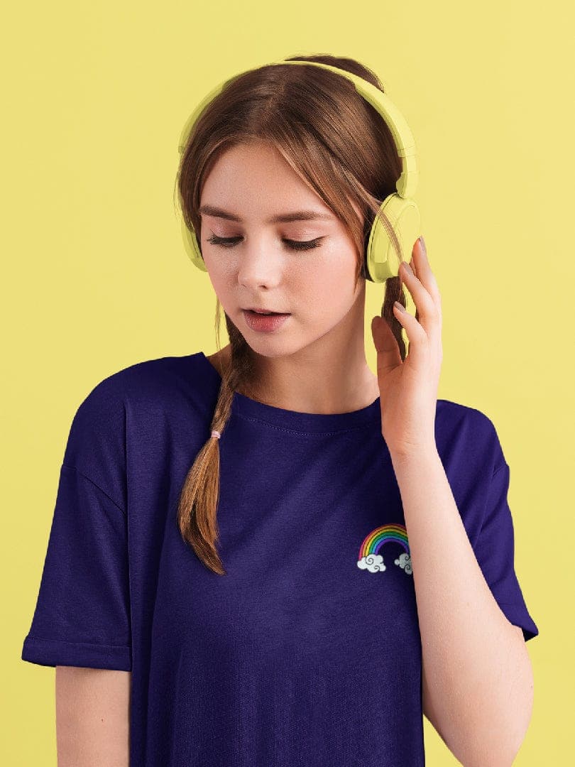 WonderNut Oversize / Azul Oscuro / S/M Camisetas WonderNut para mujer - Rainbow