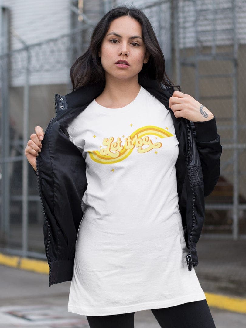 WonderNut Oversize / Crudo / S/M Camisetas WonderNut para mujer - Let It Be