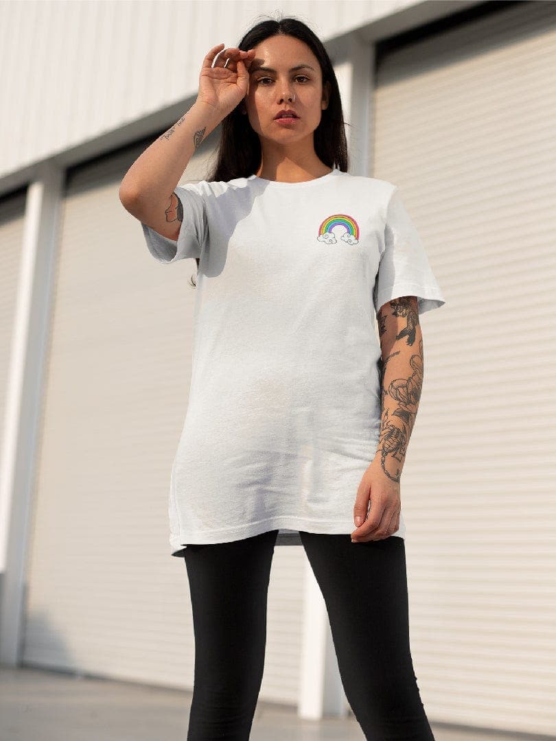WonderNut Oversize / Crudo / S/M Camisetas WonderNut para mujer - Rainbow