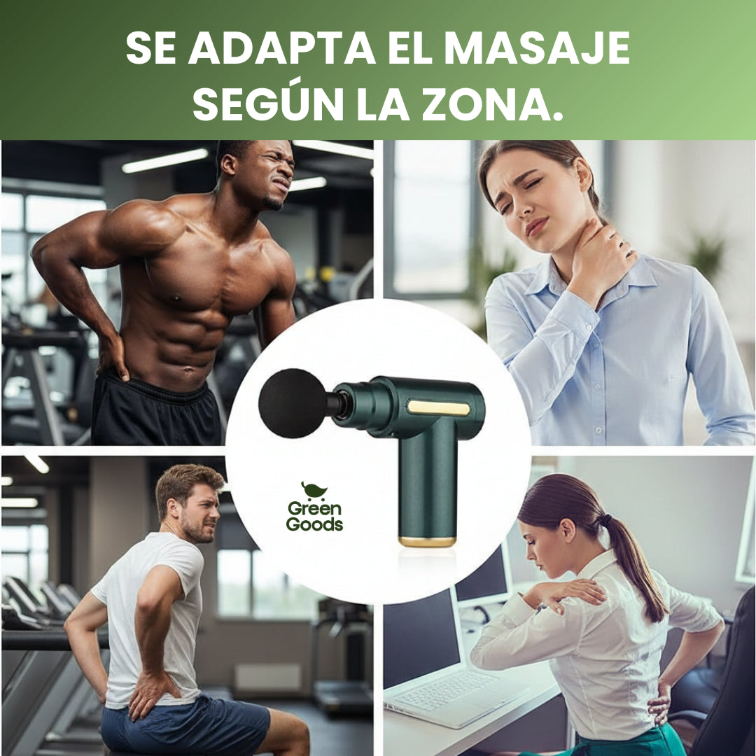 Pistola masajeadora inalámbrica - Alivio muscular profundo en minutos