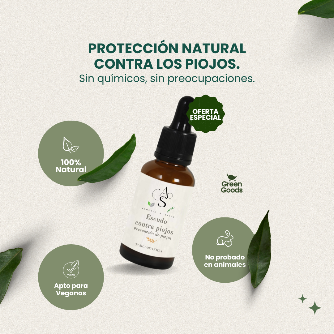🛡 Escudo Contra Piojos – Protección Natural para Toda la Familia 🌿