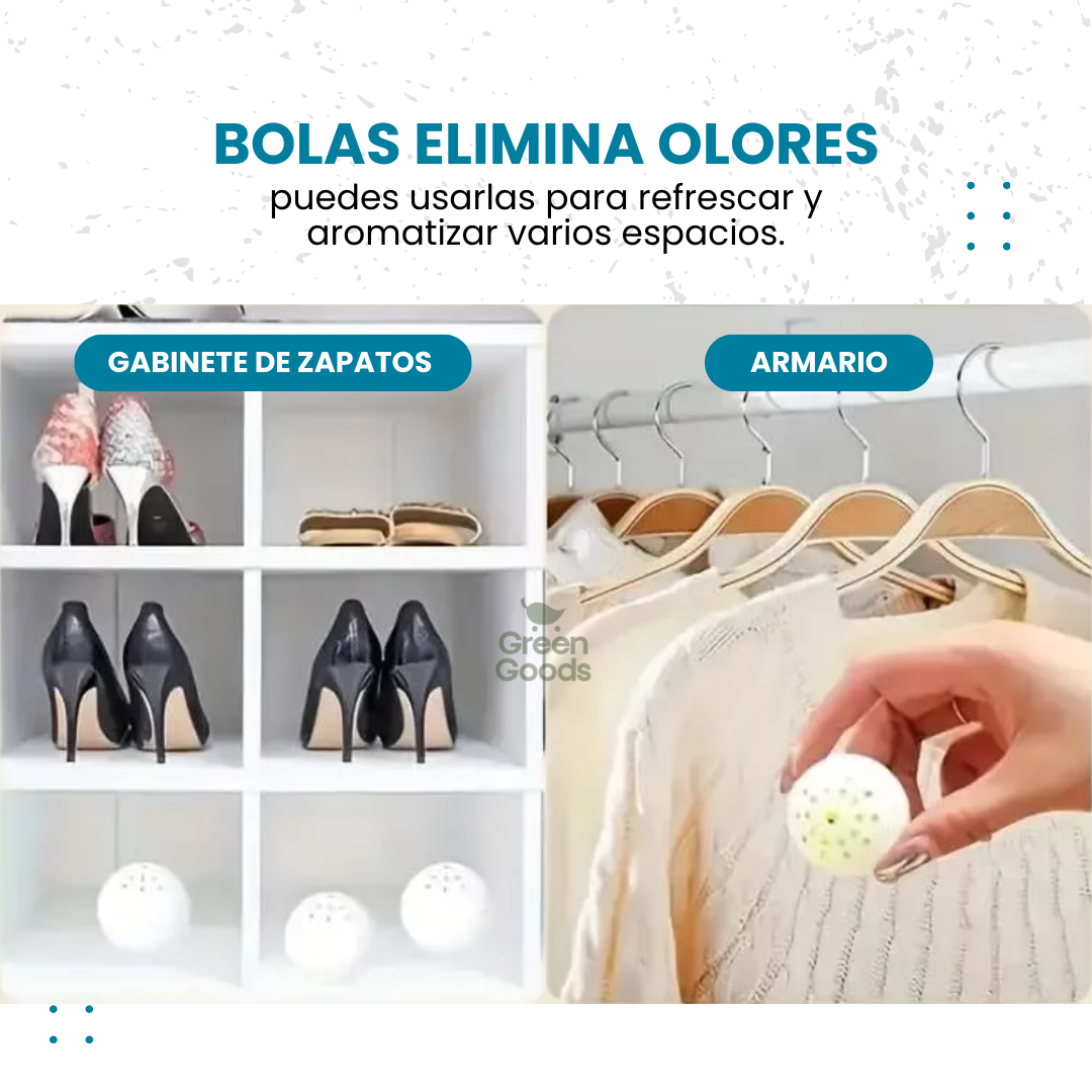 BOLAS ELIMINA OLORES (PAQUETE X 6 UDS.)-AROMA FRESCO Y AGRADABLE 🍃