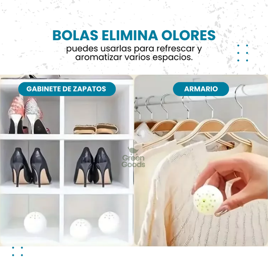 BOLAS ELIMINA OLORES (PAQUETE X 6 UDS.)-AROMA FRESCO Y AGRADABLE 🍃