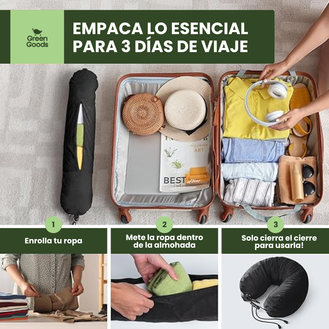 Cojín Rellenable para Viajes-Solución 2 en 1 🧳🔝