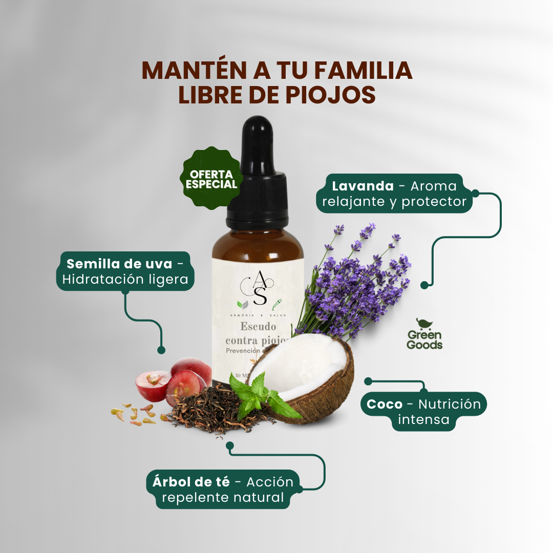 🛡 Escudo Contra Piojos – Protección Natural para Toda la Familia 🌿