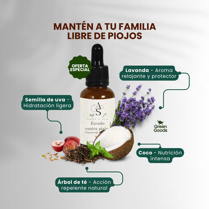 🛡 Escudo Contra Piojos – Protección Natural para Toda la Familia 🌿