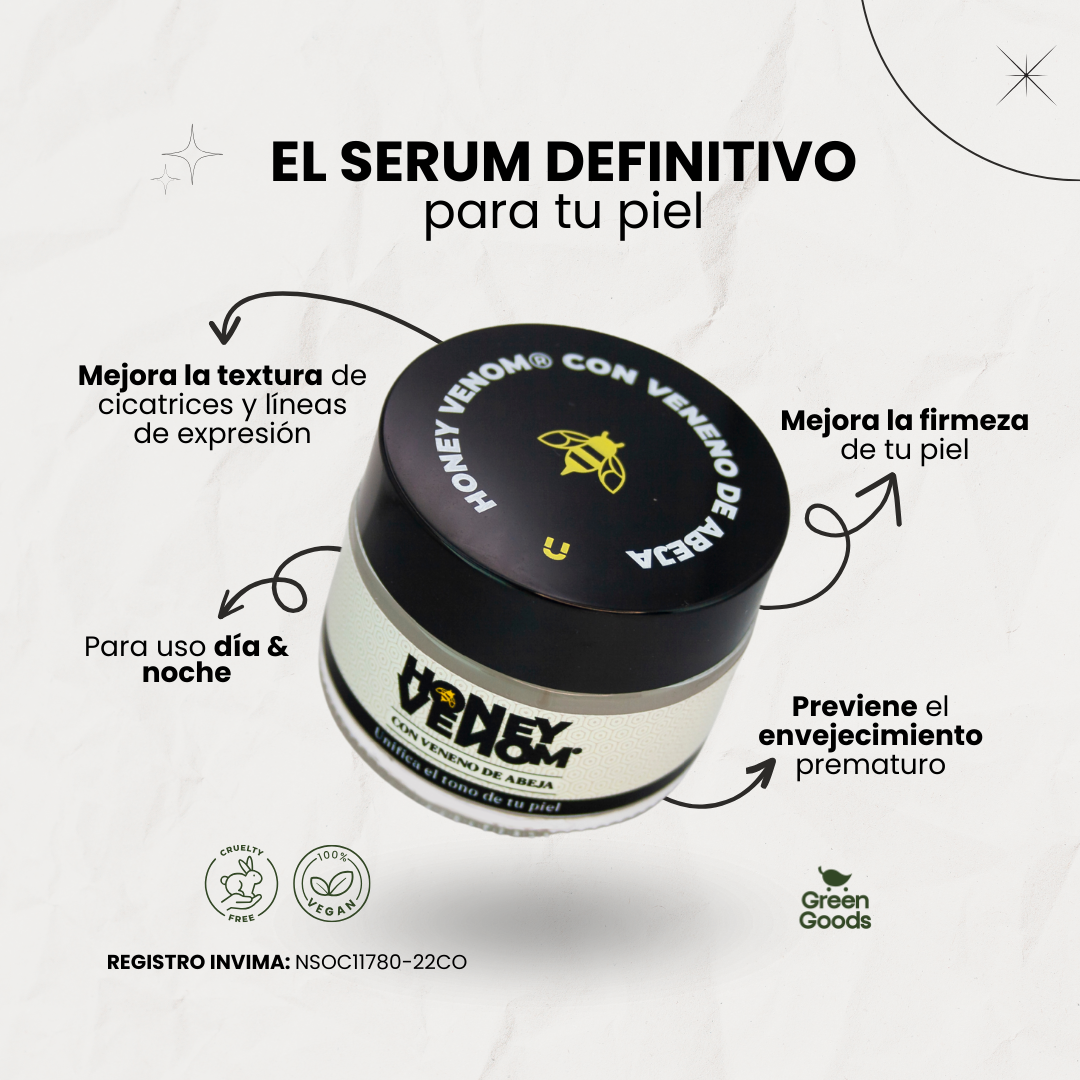 KIT HONEY VENOM ESPUMA ANTIEDAD + SERUM LIFTING TENSOR 🤩- Registros Invima: NSOC00141-20CO y NSOC11780-22CO🔝