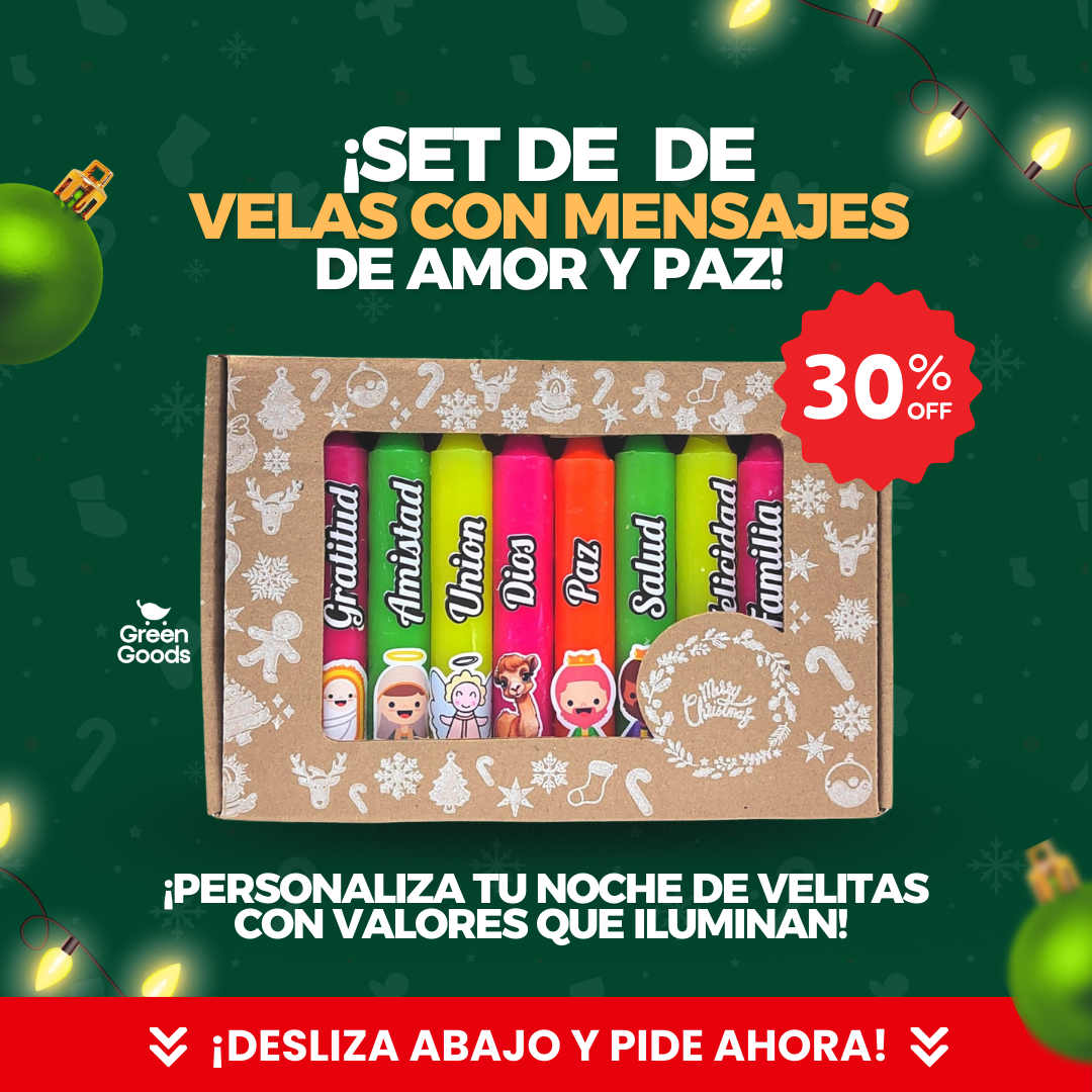 Set x 10 velas Navideñas Personalizadas 🎄