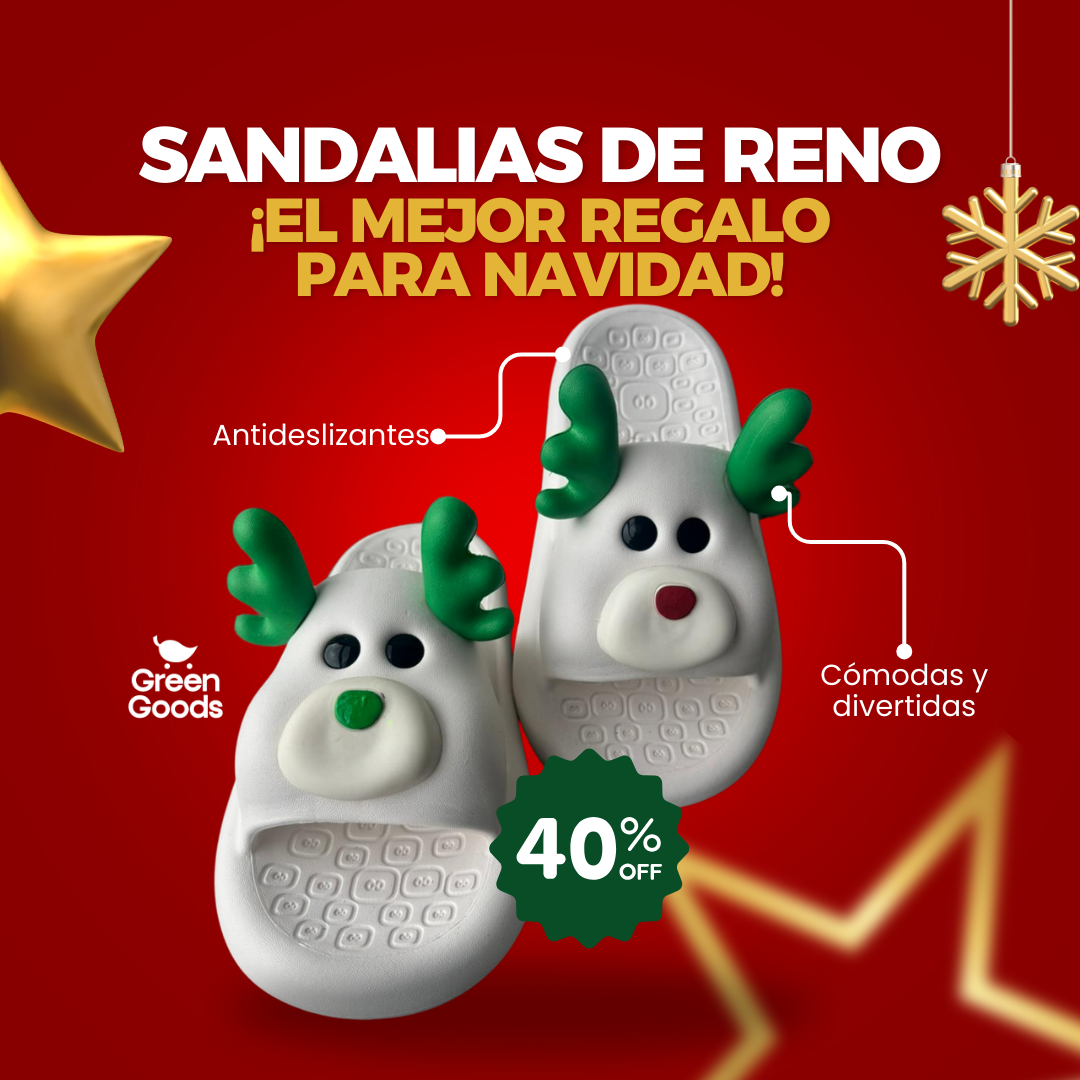Pantuflas Reno Navideño 🫎🎄- COMODIDAD Y DIVERSIÓN PARA TUS PIES