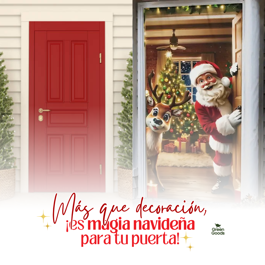 🎄 ¡La Navidad Llega a Tu Puerta! Funda Navideña 100% Decorativa y Funcional