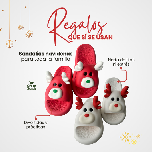 🦌 Sandalias de Reno, cómodas y divertidas 🎁