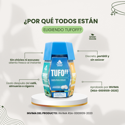 TUFOff® – El dulce sin azúcar que elimina el mal aliento en minutos.