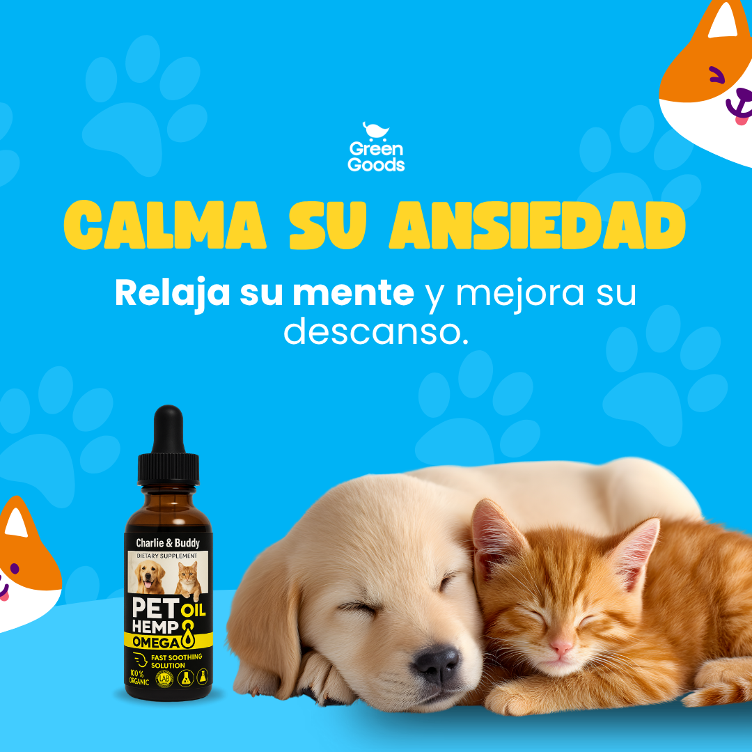 Pet Hemp Omega-Aceite natural que calma y mejora movilidad