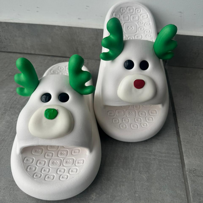 Pantuflas Reno Navideño 🫎🎄- COMODIDAD Y DIVERSIÓN PARA TUS PIES