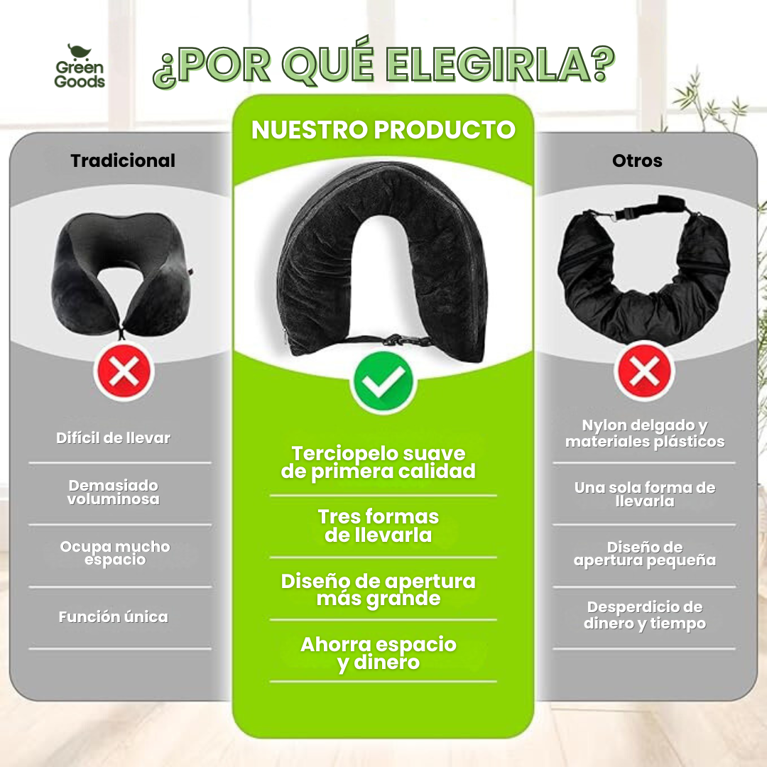 Cojín Rellenable para Viajes-Solución 2 en 1 🧳🔝