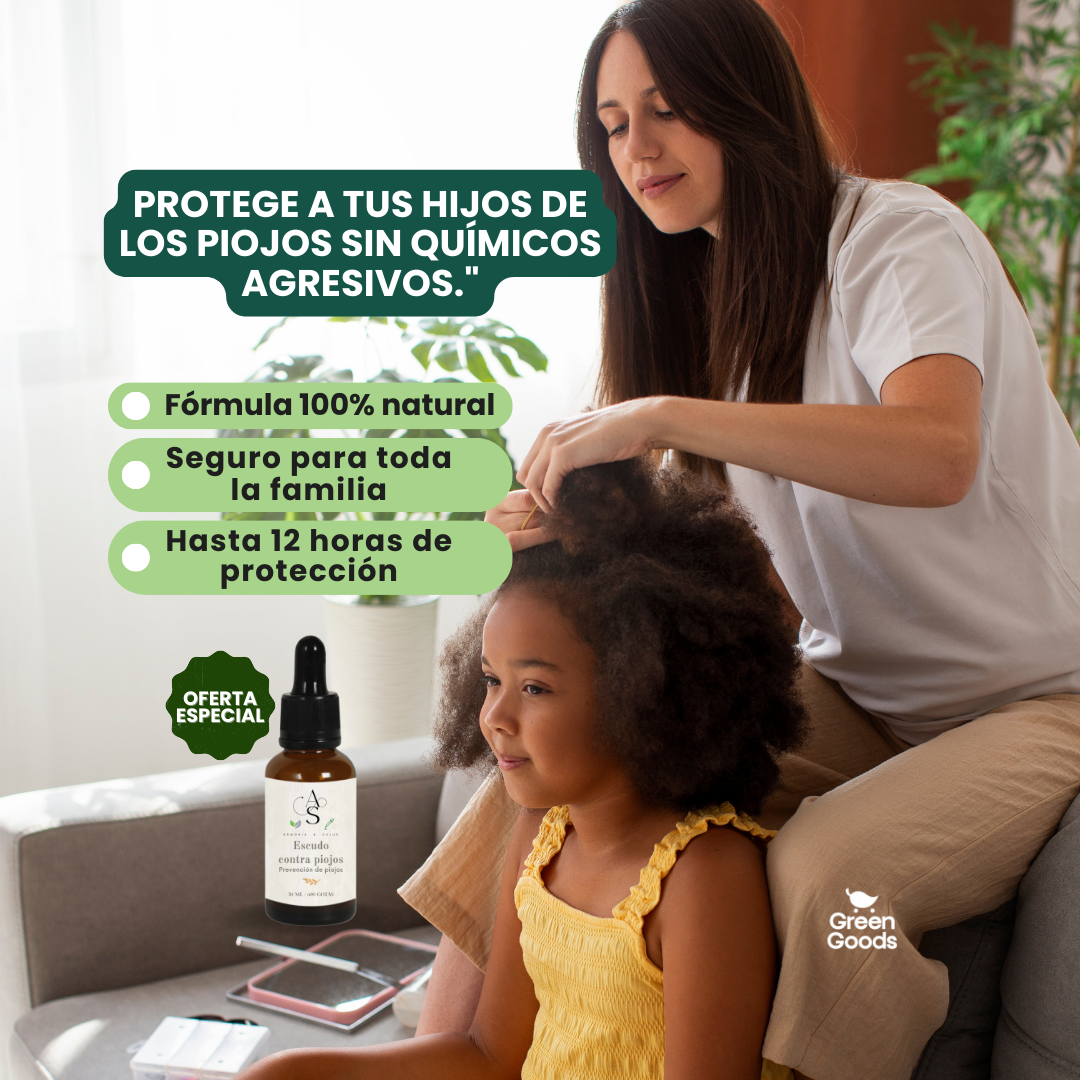 🛡 Escudo Contra Piojos – Protección Natural para Toda la Familia 🌿
