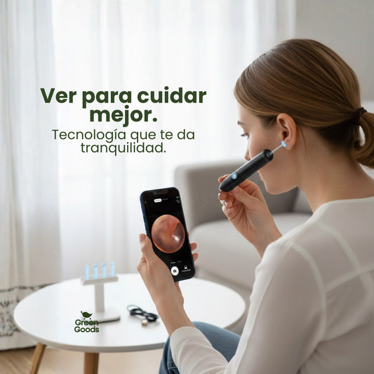 Limpiador de Oídos con Cámara WiFi™  Visualiza y cuida tu salud auditiva desde tu celular