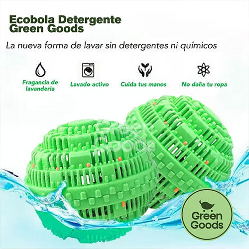 Ecobola para lavadora Green Goods®️-Hasta 1.500 lavados SIN DETERGENTE 🫧👕