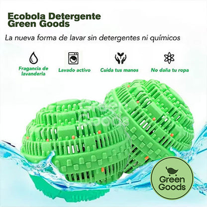 Ecobola para lavadora Green Goods®️-Hasta 1.500 lavados SIN DETERGENTE 🫧👕