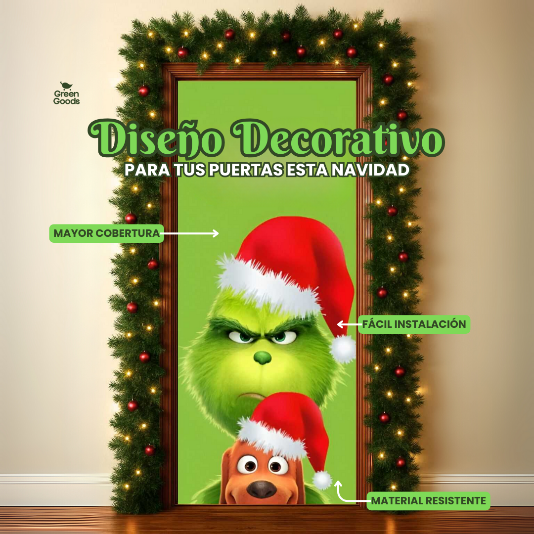 🎄 ¡La Navidad Llega a Tu Puerta! Funda Navideña 100% Decorativa y Funcional
