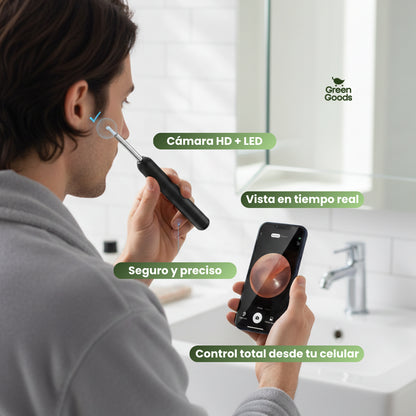 Limpiador de Oídos con Cámara WiFi™  Visualiza y cuida tu salud auditiva desde tu celular