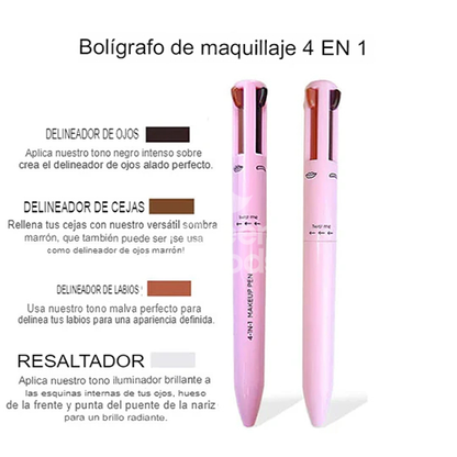 LÁPIZ MAQUILLAJE 4 EN 1 + CURSO VIRTUAL DE MAQUILLAJE GRATIS 🤩