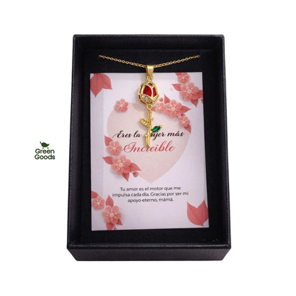 Collar Rosa Roja | Edición Día de la Madre