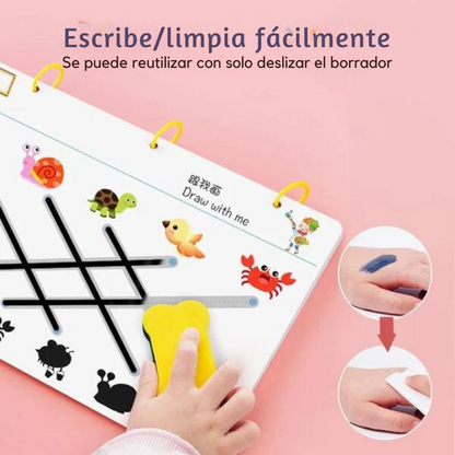 Libro de trazos y caligrafía - Diversión y aprendizaje 🤩