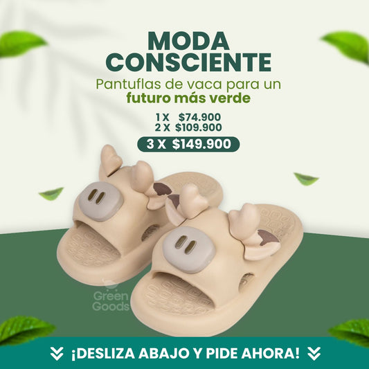 PANTUFLAS VAQUITA 🐮🩴- TUS PIES LAS AMARÁN 😍