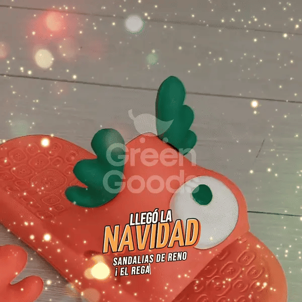 Pantuflas Reno Navideño 🫎🎄- COMODIDAD Y DIVERSIÓN PARA TUS PIES