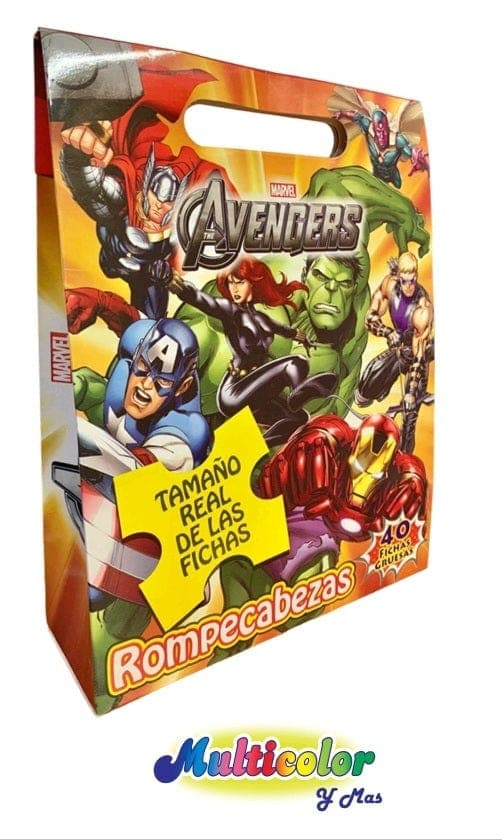 Tienda encarGO! Material Didáctico Rompecabezas  Avengers Didácticos para niños X 2 unidades (Puedes escoger entre Rompecabezas, Juego de Memoria. Loterías y Dominó)
